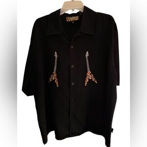 Dragonfly Hard Rock Cafe New Orleans Button-Up Shirt XL